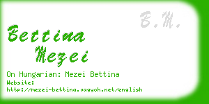 bettina mezei business card